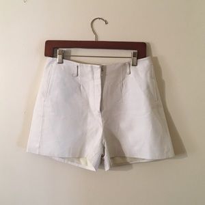 White Leather Shorts Newport News